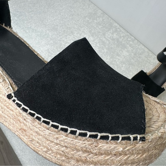 Marc Fisher ⭐️ Black Wedge Sandals Sz 10 - Picture 4 of 10